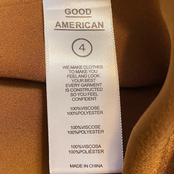 Beautiful Good American cheetah print satin feel puff sleeve midi maxi dress XL - Picture 4 of 12